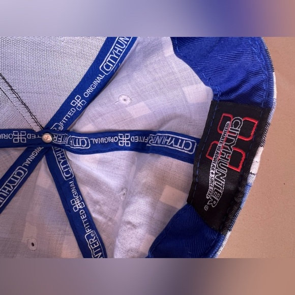 Atlantic City Baseball Cap Hunter Authentic Headgear L 7.5 Orange White Stripes - Picture 4 of 9